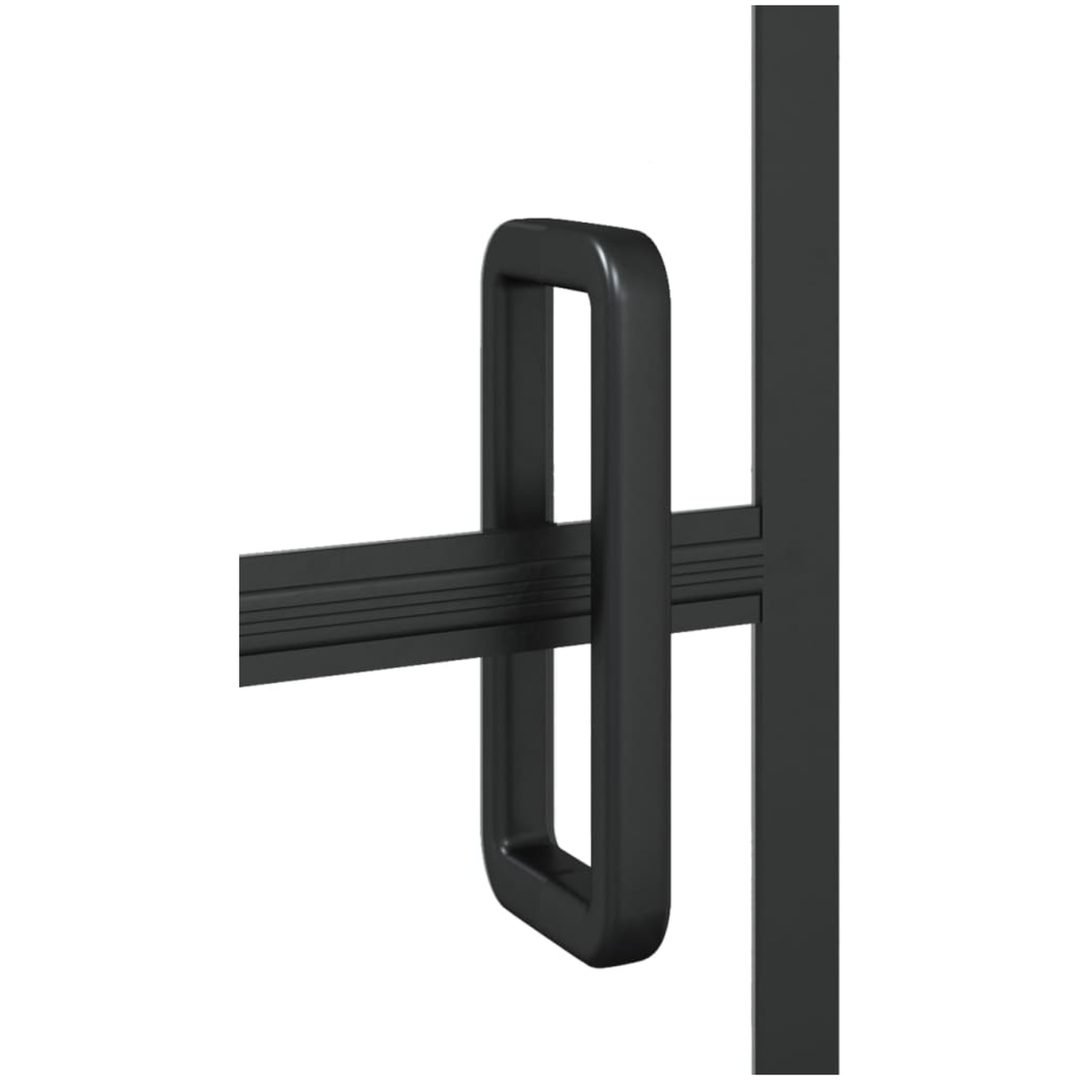 Duschvägg ESG svart vidaXL 80 x 140 cm – bild 4