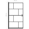 Duschvägg ESG svart vidaXL 80 x 140 cm – miniatyr 5