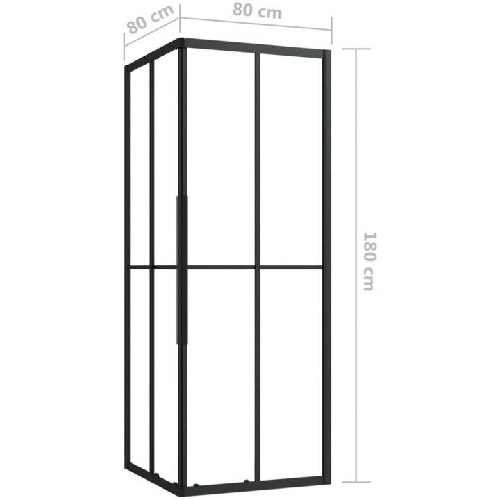 Duschvägg ESG vidaXL 80 x 80 x 180 cm – bild 9
