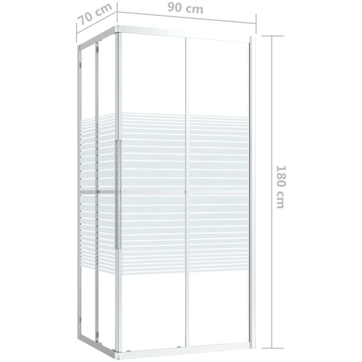 Duschvägg ESG vidaXL 90 x 70 x 180 cm – bild 9