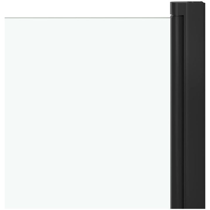 Duschvägg fällbar 2 paneler ESG svart vidaXL 95 x 140 cm – bild 6