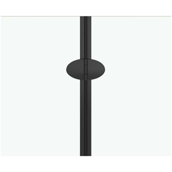 Duschvägg fällbar 3 paneler ESG svart vidaXL 130 x 138 cm – bild 5