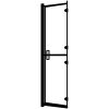 Duschvägg fällbar ESG svart vidaXL 100 x 140 cm – miniatyr 6