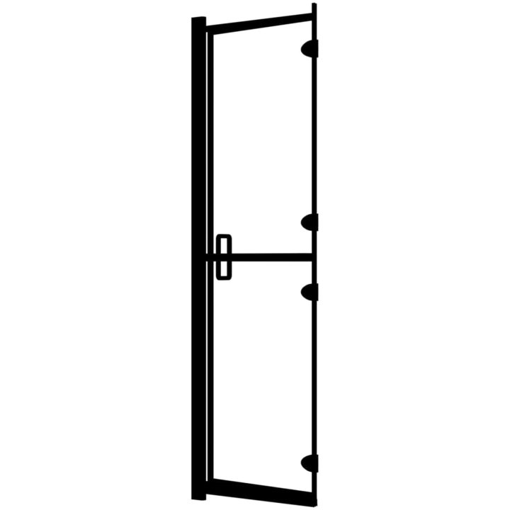 Duschvägg fällbar ESG svart vidaXL 100 x 140 cm – bild 6