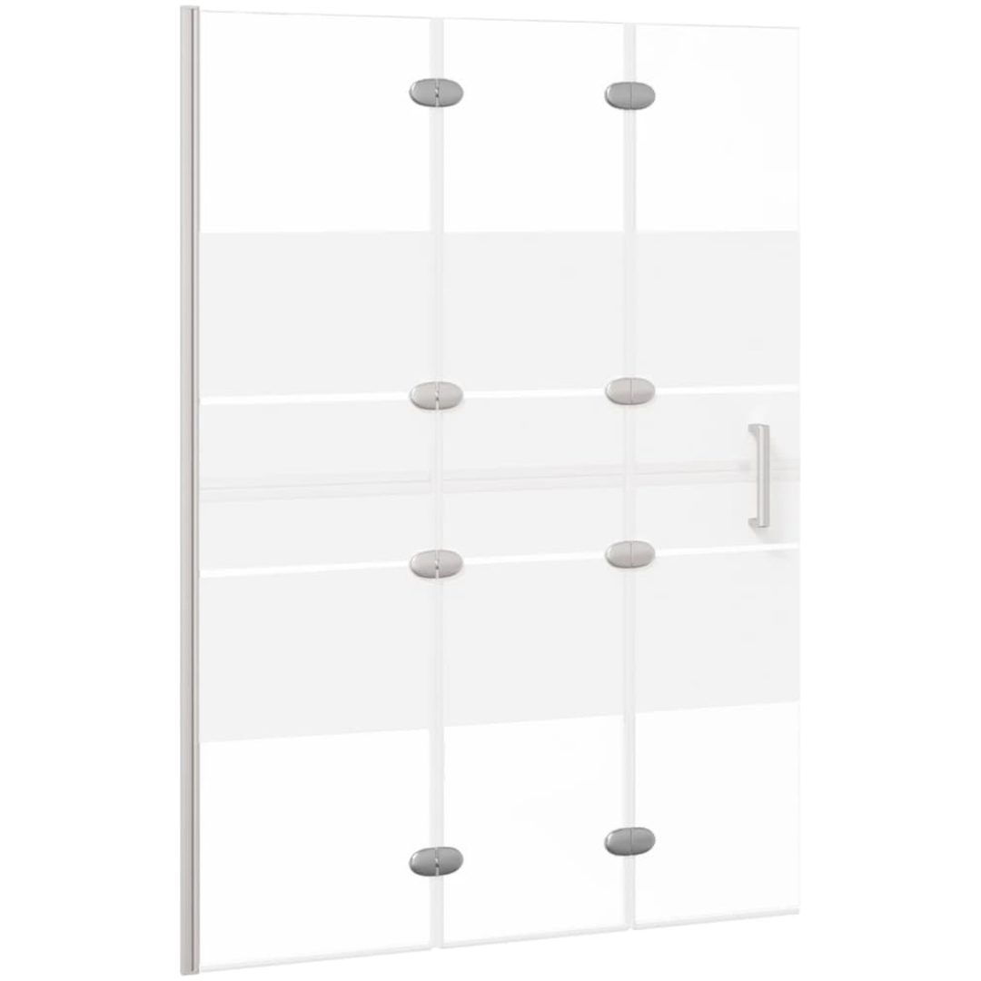 Duschvägg fällbar ESG vit vidaXL 100 x 140 cm – bild 2