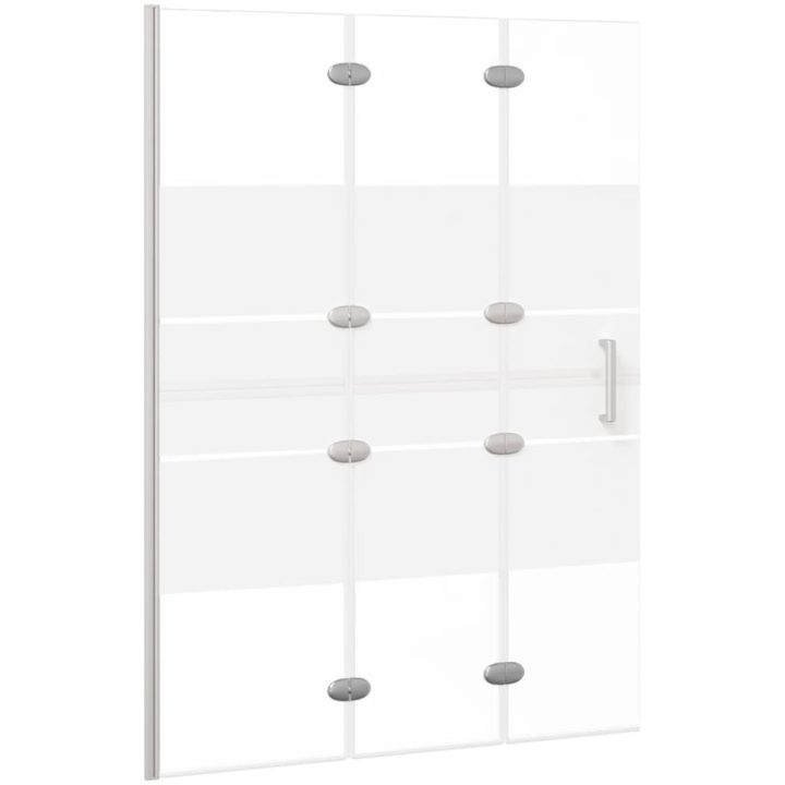 Duschvägg fällbar ESG vit vidaXL 100 x 140 cm – bild 2