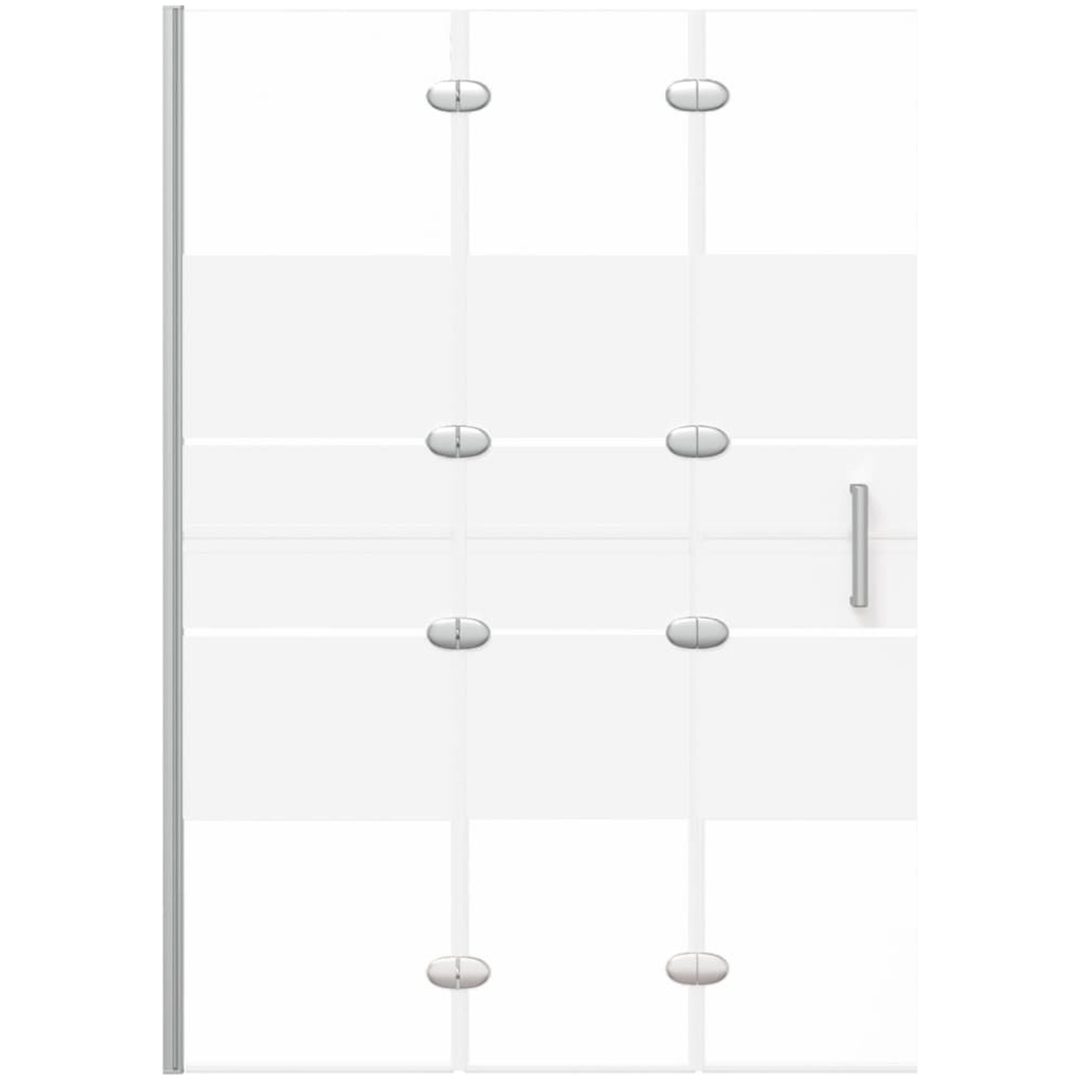 Duschvägg fällbar ESG vit vidaXL 100 x 140 cm – bild 3