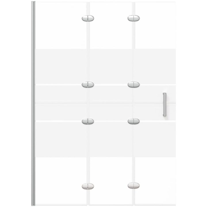 Duschvägg fällbar ESG vit vidaXL 100 x 140 cm – bild 3