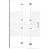 Duschvägg fällbar ESG vit vidaXL 100 x 140 cm – miniatyr 4