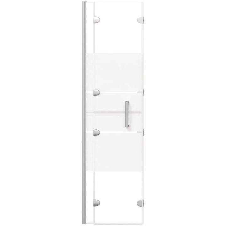 Duschvägg fällbar ESG vit vidaXL 100 x 140 cm – bild 5