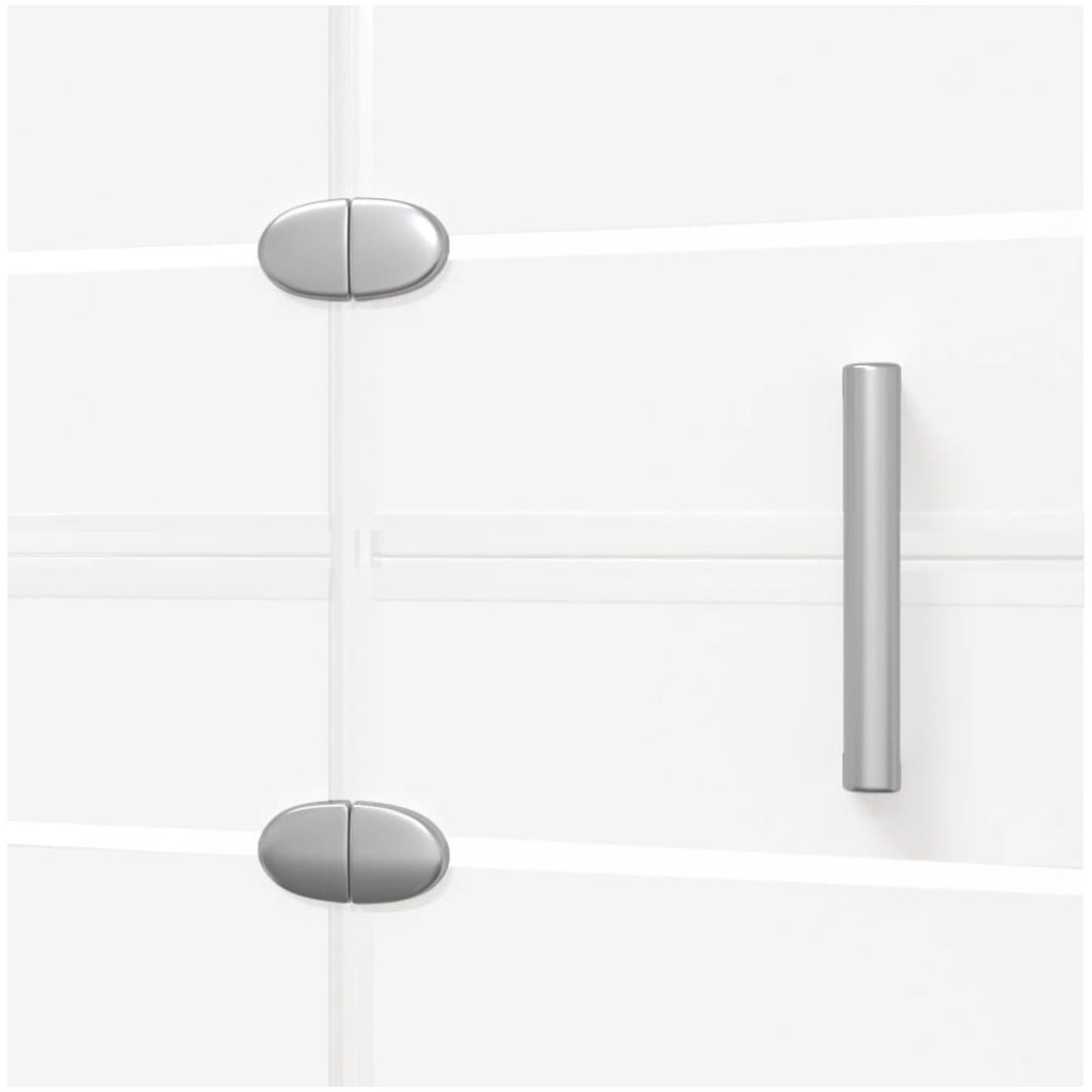 Duschvägg fällbar ESG vit vidaXL 100 x 140 cm – bild 6