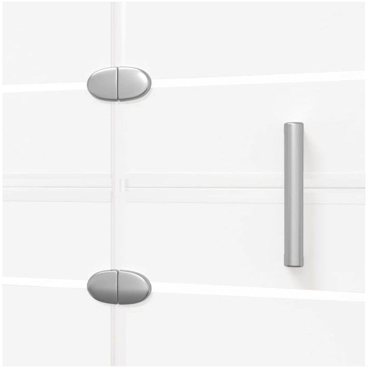 Duschvägg fällbar ESG vit vidaXL 100 x 140 cm – bild 6