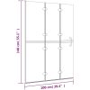 Duschvägg fällbar ESG vit vidaXL 100 x 140 cm – miniatyr 7