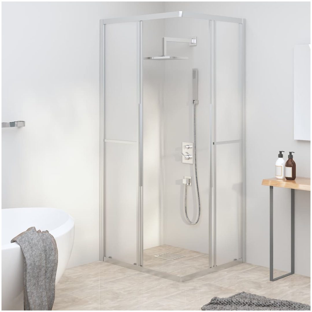 Duschvägg frostad ESG vidaXL 90 x 70 x 180 cm – bild 3