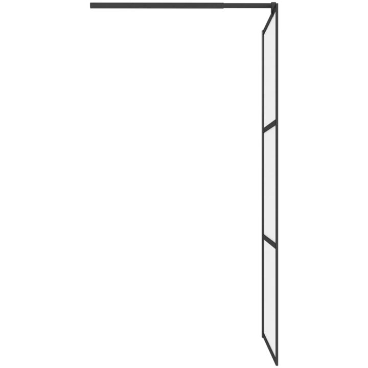 Duschvägg frostat ESG-glas svart vidaXL 80 x 195 cm – bild 5