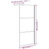 Duschvägg frostat ESG-glas svart vidaXL 80 x 195 cm – miniatyr 7