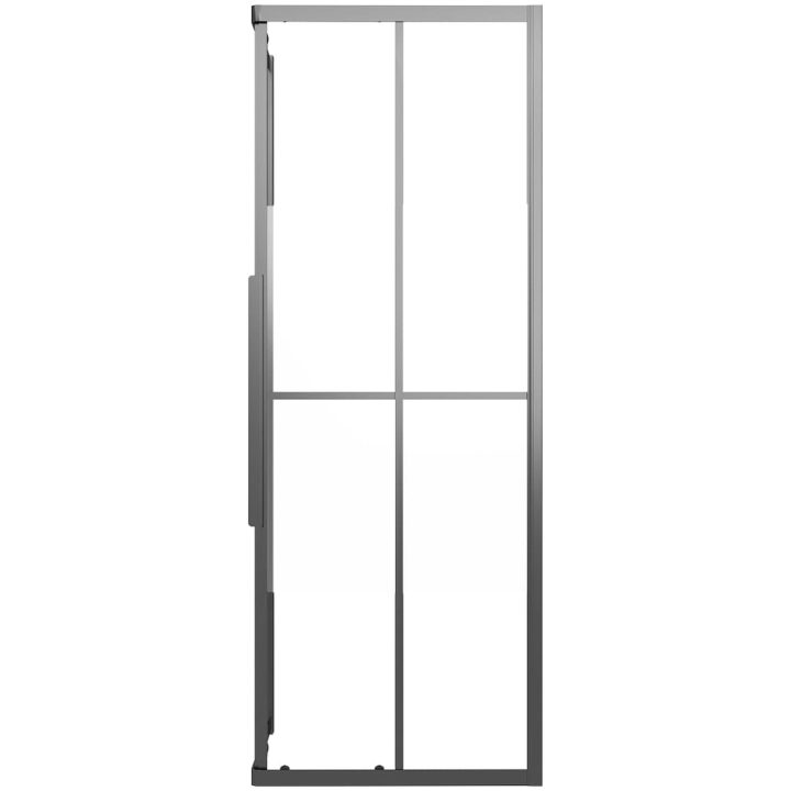 Duschvägg halvfrostad ESG svart vidaXL 80 x 80 x 180 cm – bild 6