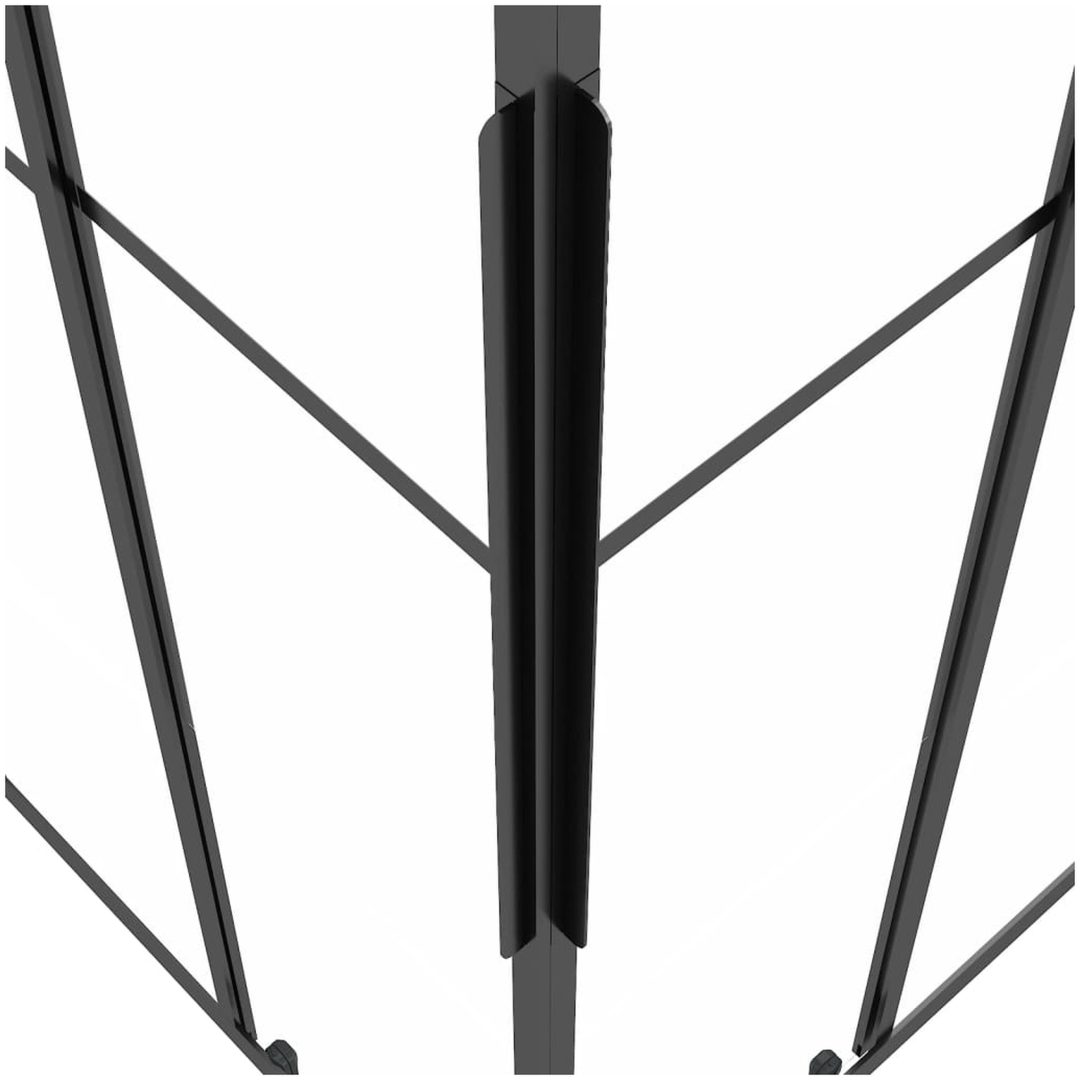 Duschvägg halvfrostad ESG svart vidaXL 80 x 80 x 180 cm – bild 8