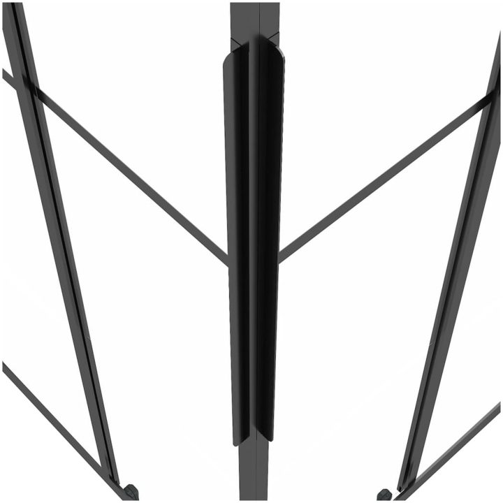 Duschvägg halvfrostad ESG svart vidaXL 80 x 80 x 180 cm – bild 8