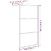 Duschvägg halvfrostat ESG-glas svart vidaXL 100 x 195 cm – miniatyr 7