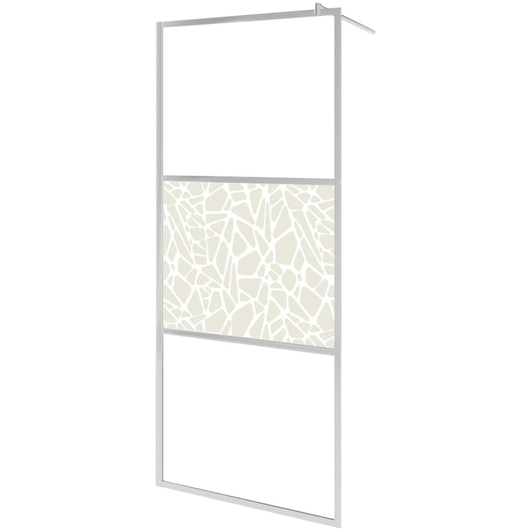 Duschvägg med ESG-glas stendesign vidaXL 115 x 195 cm – bild 2