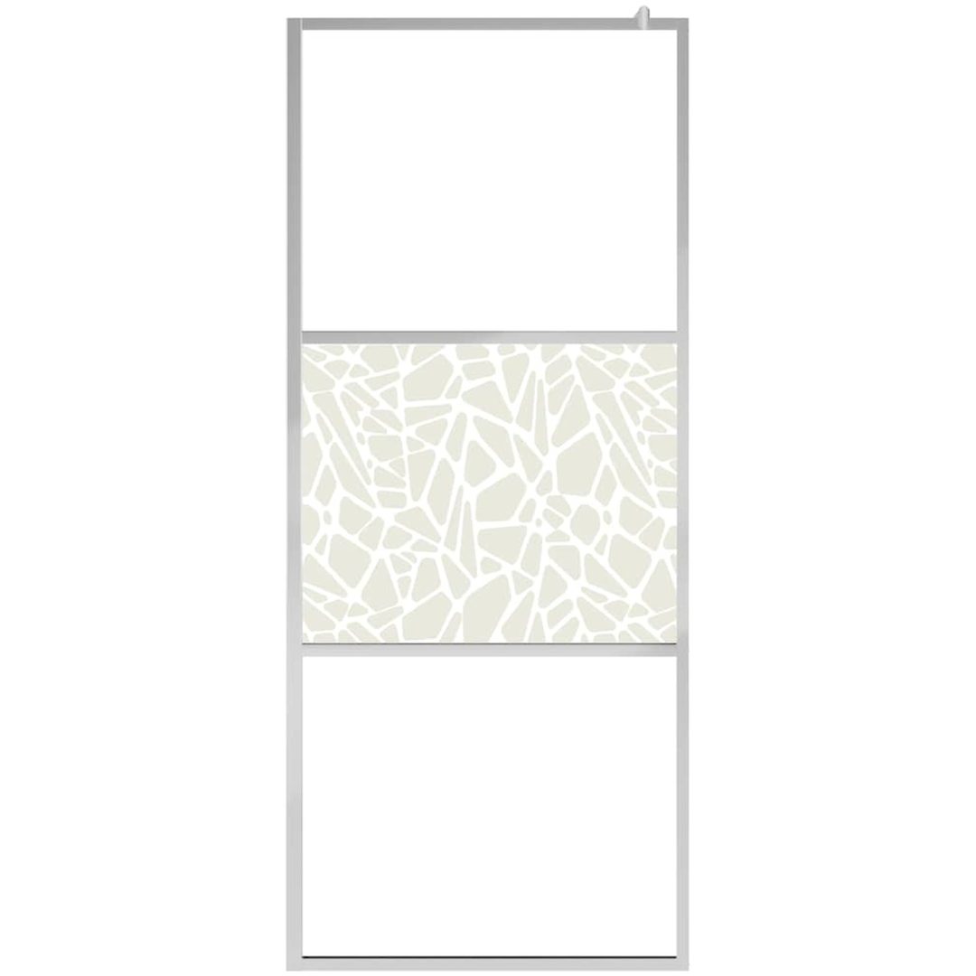 Duschvägg med ESG-glas stendesign vidaXL 115 x 195 cm – bild 3