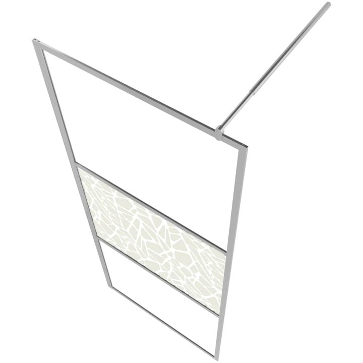 Duschvägg med ESG-glas stendesign vidaXL 115 x 195 cm – bild 4