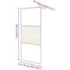 Duschvägg med ESG-glas stendesign vidaXL 115 x 195 cm – miniatyr 7