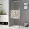 Duschvägg med ESG-glas stendesign vidaXL 115 x 195 cm – miniatyr 1