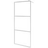Duschvägg med halvfrostat ESG-glas vidaXL 80 x 195 cm – miniatyr 2