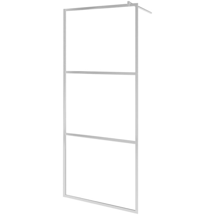 Duschvägg med halvfrostat ESG-glas vidaXL 80 x 195 cm – bild 2