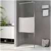 Duschvägg med halvfrostat ESG-glas vidaXL 80 x 195 cm – miniatyr 1