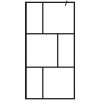 Duschvägg med härdat glas svart vidaXL 100 x 195 cm – miniatyr 3