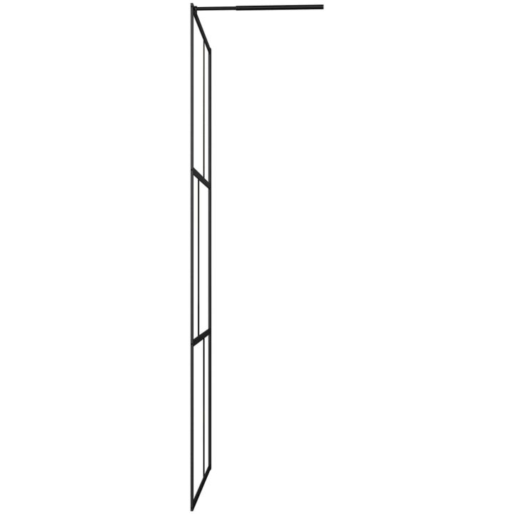 Duschvägg med härdat glas svart vidaXL 100 x 195 cm – bild 4