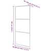 Duschvägg med helfrostat ESG-glas vidaXL 80 x 195 cm – miniatyr 7