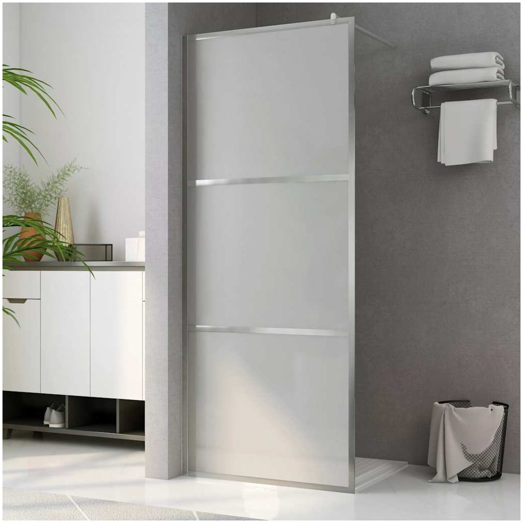 Duschvägg med helfrostat ESG-glas vidaXL 80 x 195 cm