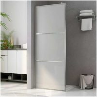 Duschvägg med helfrostat ESG-glas vidaXL
