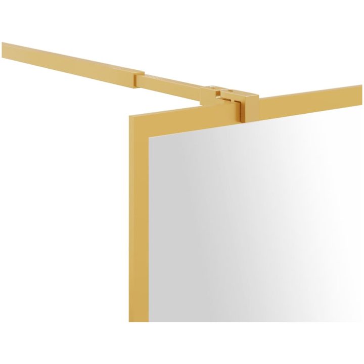 Duschvägg med klart ESG-glas guld vidaXL 80 x 195 cm – bild 6