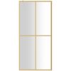 Duschvägg med klart ESG-glas guld vidaXL 90 x 195 cm – miniatyr 3