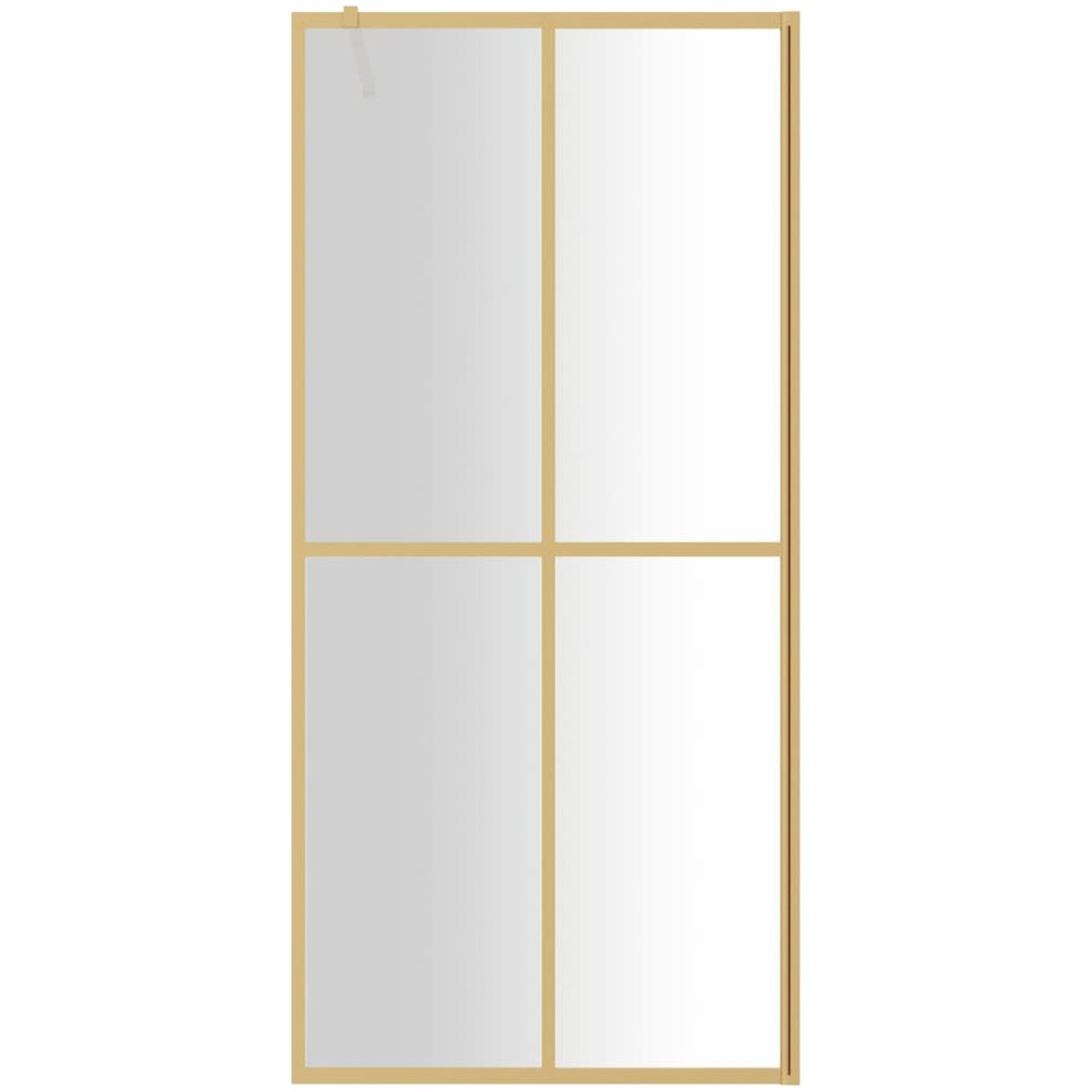 Duschvägg med klart ESG-glas guld vidaXL 90 x 195 cm – bild 3