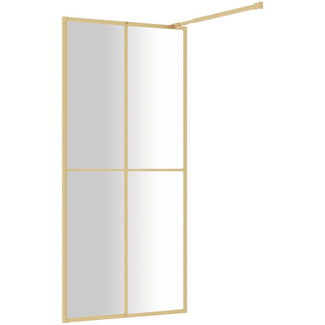 Duschvägg med klart ESG-glas guld vidaXL 90 x 195 cm – bild 5