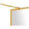 Duschvägg med klart ESG-glas guld vidaXL 90 x 195 cm – miniatyr 6