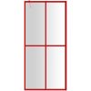 Duschvägg med klart ESG-glas röd vidaXL 100 x 195 cm – miniatyr 3
