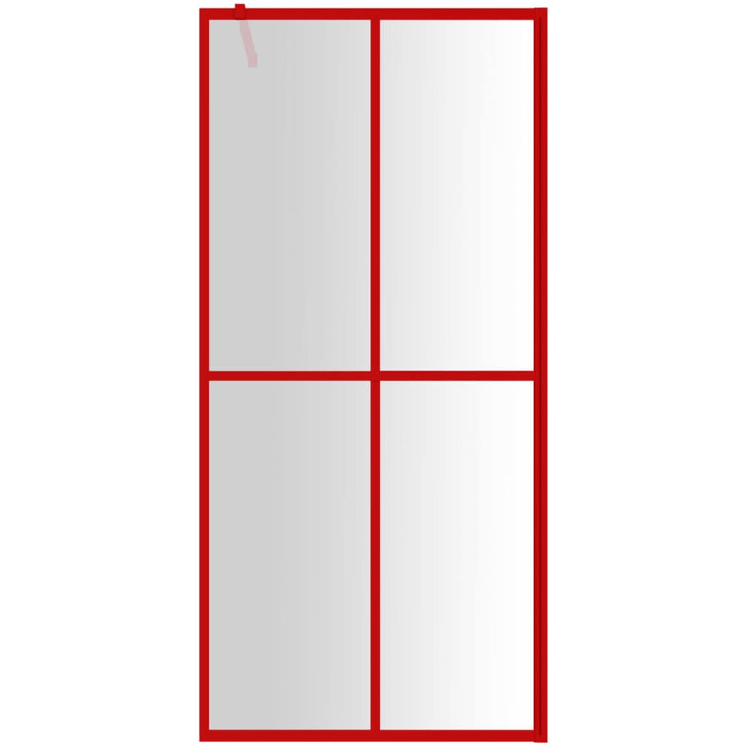 Duschvägg med klart ESG-glas röd vidaXL 100 x 195 cm – bild 3