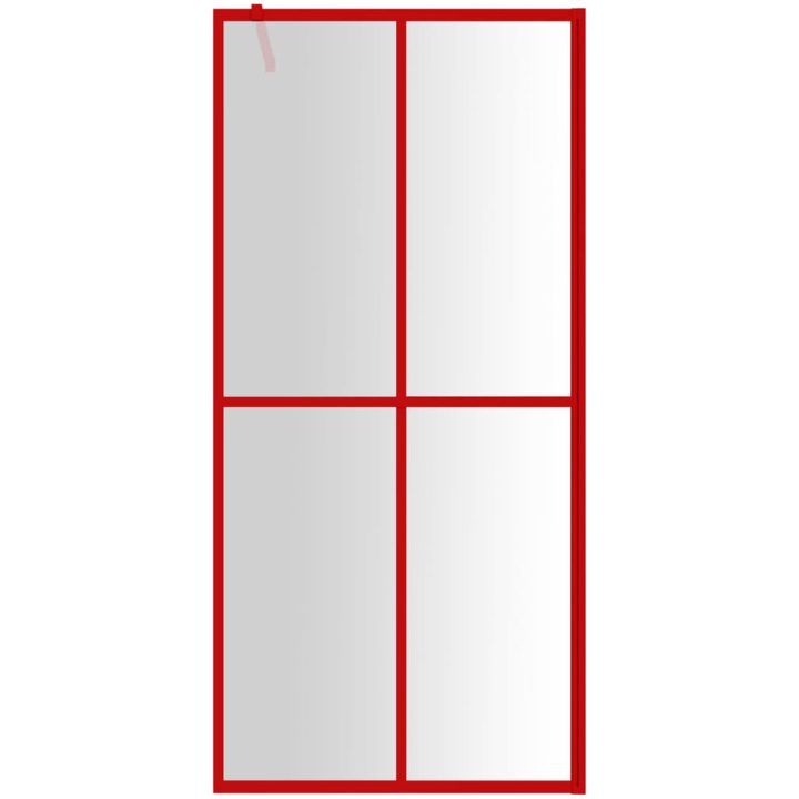 Duschvägg med klart ESG-glas röd vidaXL 100 x 195 cm – bild 3