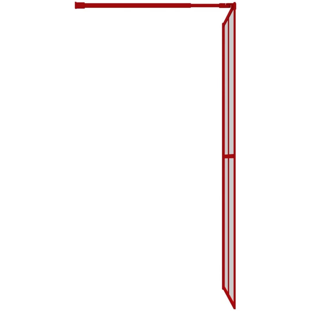 Duschvägg med klart ESG-glas röd vidaXL 100 x 195 cm – bild 4