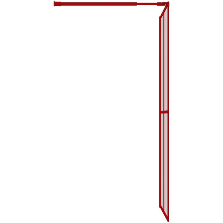 Duschvägg med klart ESG-glas röd vidaXL 100 x 195 cm – bild 4