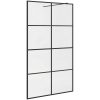 Duschvägg med klart ESG-glas svart vidaXL 115 x 195 cm – miniatyr 2
