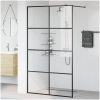 Duschvägg med klart ESG-glas svart vidaXL 115 x 195 cm – miniatyr 3