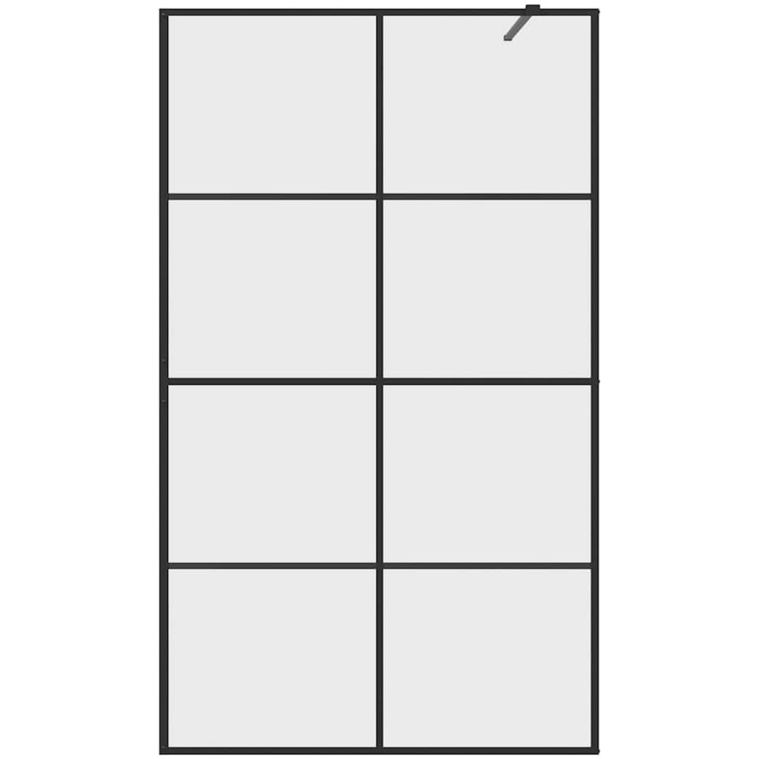 Duschvägg med klart ESG-glas svart vidaXL 115 x 195 cm – bild 4